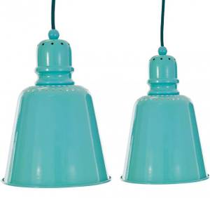Hovedbilde Sebra, turkis lampe med mørk ...