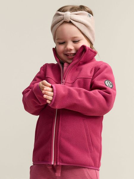 Gullkorn design,  Clover vindfleecejakke dyp rosa